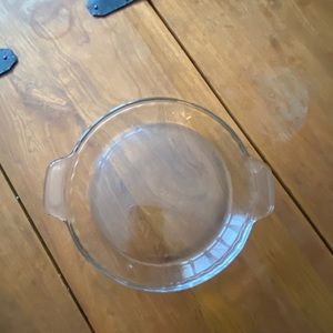 Vintage Anchor Hocking Clear Glass Pie Dish